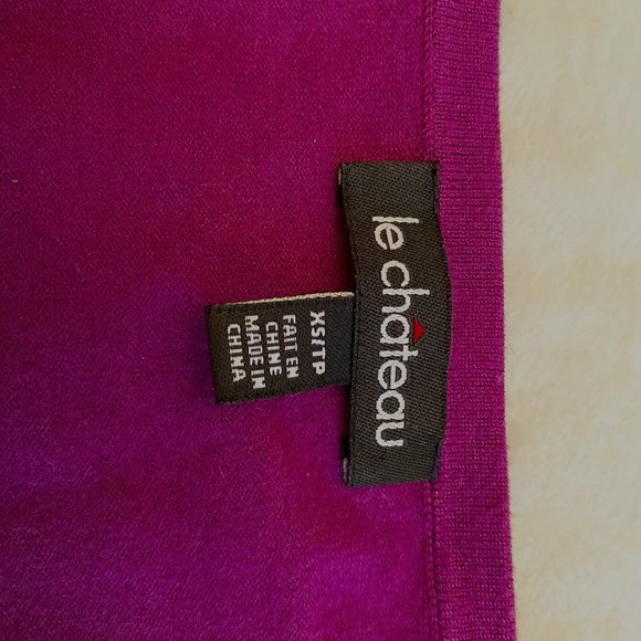 le chateau Faux Wrap Sweater Purple - Picture 3 of 7